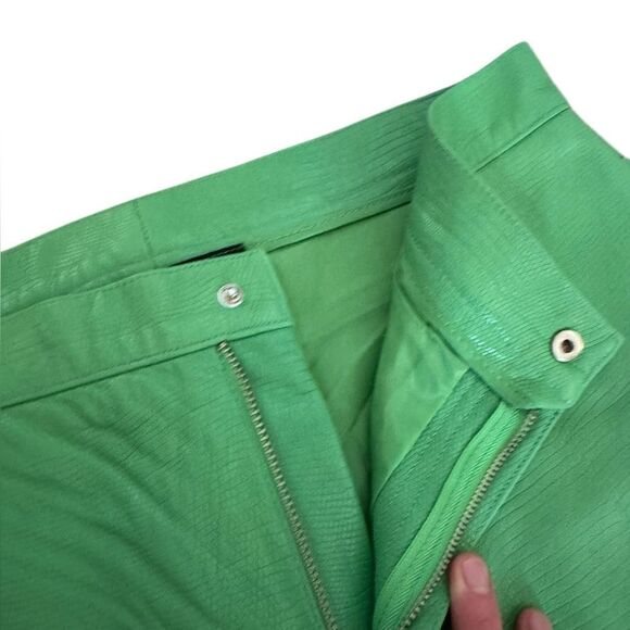 Ralph Lauren Black label 100% leather Green Pants NWT 10 - Picture 4 of 15